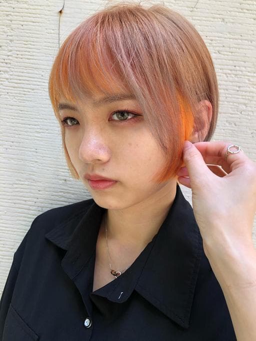 女生短髮、女生染髮、漂色