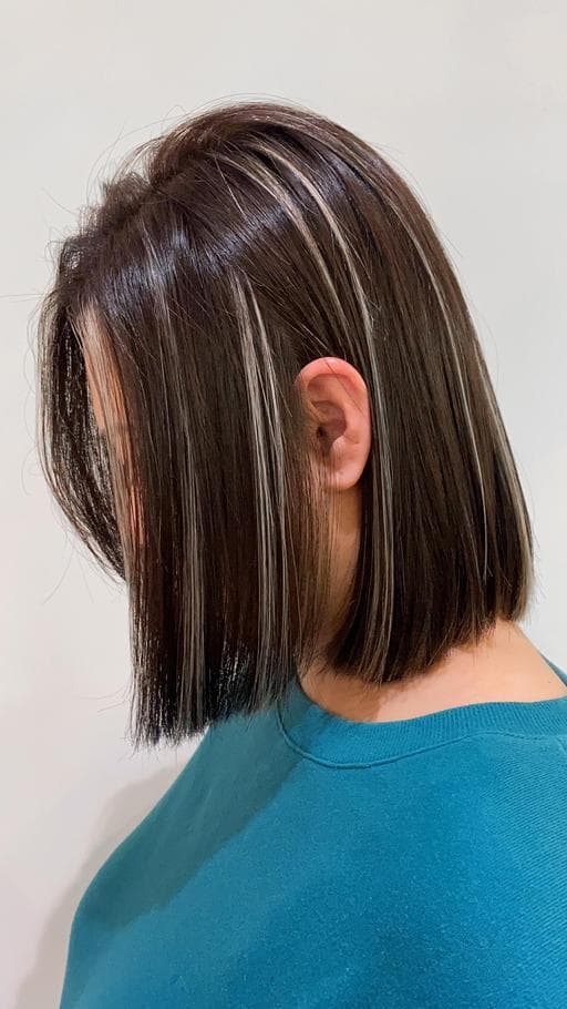 女生中長髮、女生染髮、挑染