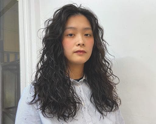 長瀏海、女生長髮、溫塑燙