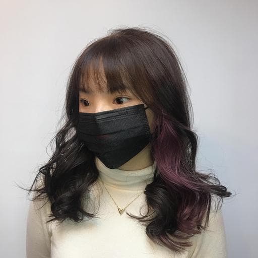 漂色、女生中長髮、短瀏海