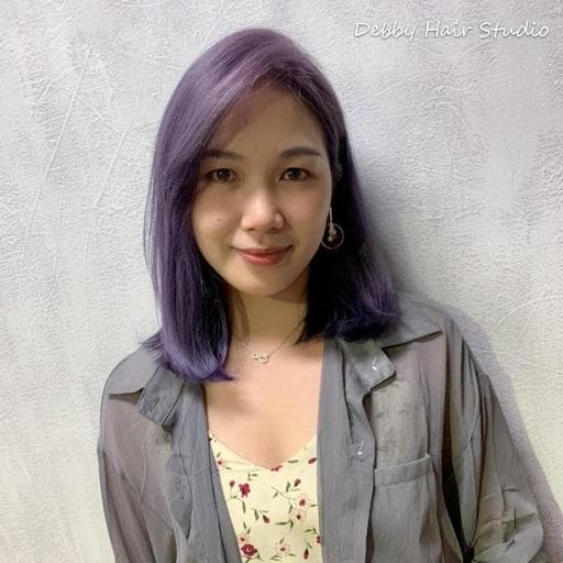 女生中長髮、特殊色、長瀏海