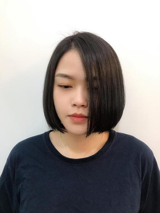 女生短髮、女生染髮、長臉