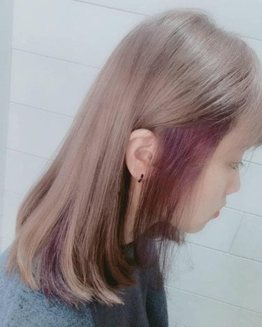 女生中長髮、女生染髮、漂色