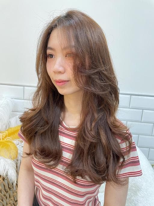 長瀏海、女生染燙、浪漫大卷