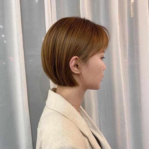 女生短髮、燙直、女生染燙