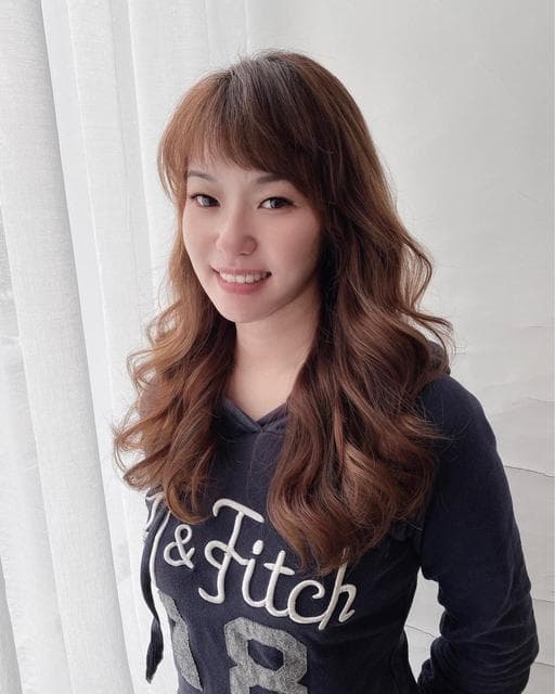 鵝蛋臉、女生染髮、中性頭皮