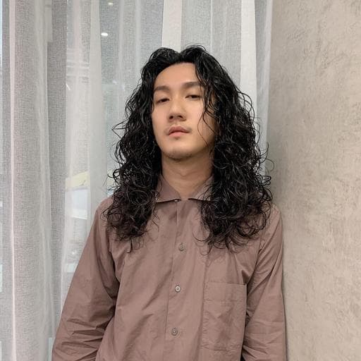 長瀏海、粗硬髮、溫塑燙