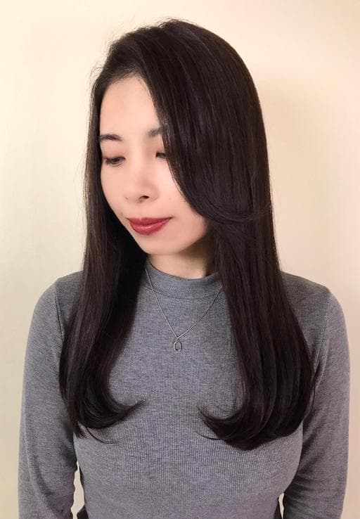 長瀏海、女生染燙、C字燙