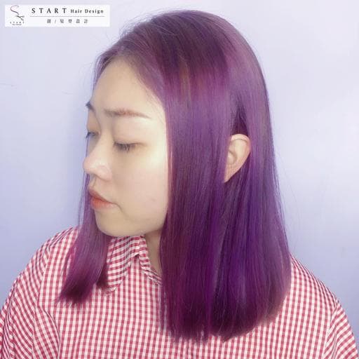 女生中長髮、漂色、霧面質感
