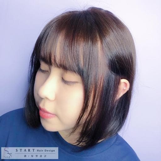 女生短髮、女生染髮、不用漂髮