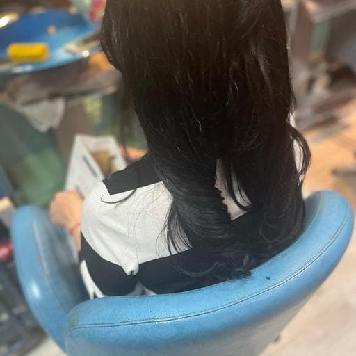 長瀏海、女生長髮、溫塑燙