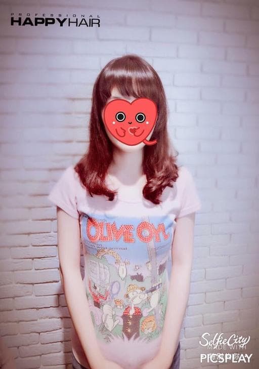 女生中長髮、染髮、蓬鬆感