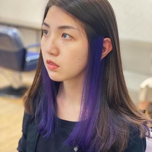 長瀏海、女生長髮、挑染