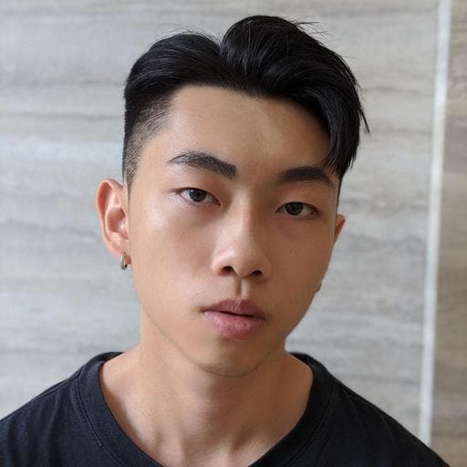 中性髮、男士剪裁、黑色