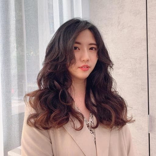 韓系捲度、粗硬髮、女生燙髮