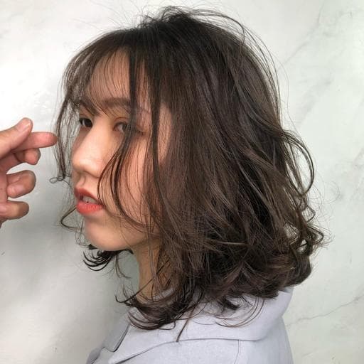 女生中長髮、女生燙髮、溫塑燙