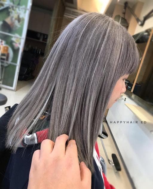 女生中長髮、粗硬髮、漂色