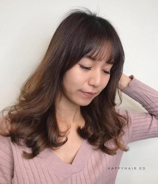 韓系捲度、短瀏海、溫塑燙