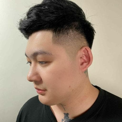 男生短髮、短瀏海、粗硬髮