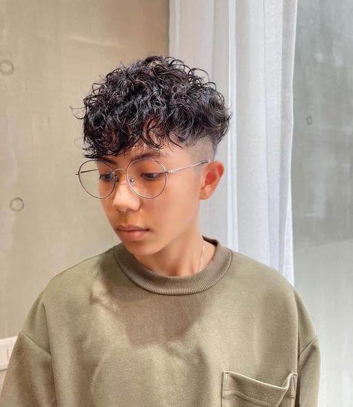 長瀏海、男生短髮、燙髮