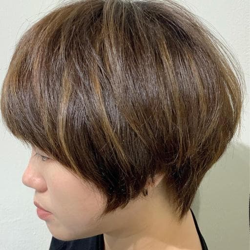 粗硬髮、女生短髮、桃園染髮
