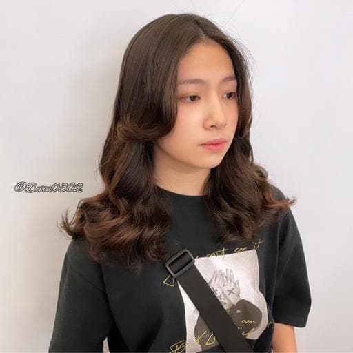 長瀏海、女生長髮、溫塑燙