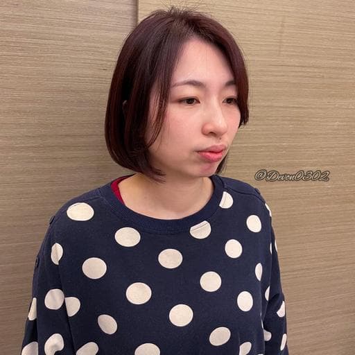 女生短髮、長瀏海、女生染髮