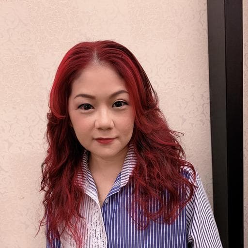燙卷、長瀏海、女生染燙