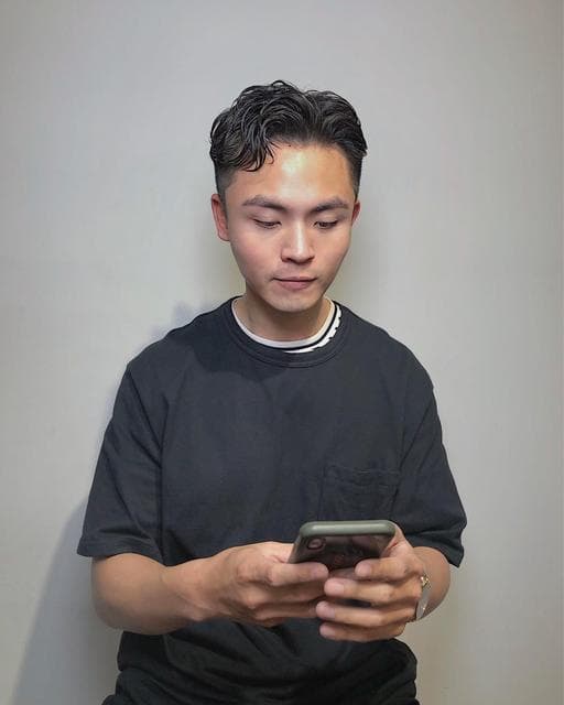 男生短髮、長瀏海、男生燙髮