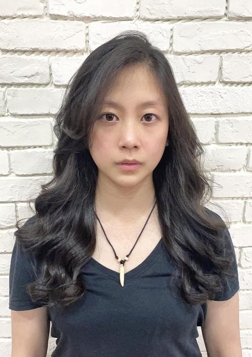 長瀏海、女生長髮、溫塑燙