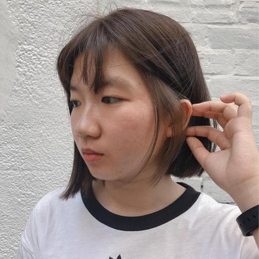女生短髮、染髮、短瀏海