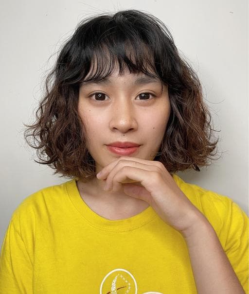 女生短髮、短瀏海、女生燙髮