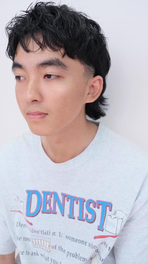 男生中長髮、短瀏海、男生燙髮
