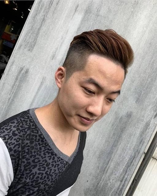 男生短髮、粗硬髮、經典油頭