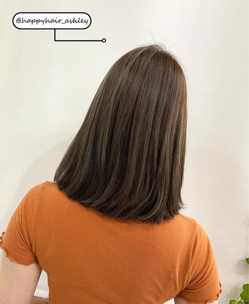女生中長髮、女生染髮、短瀏海