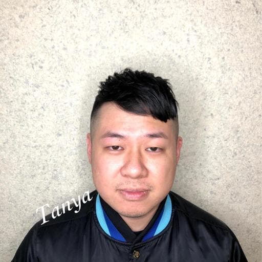 男生短髮、短瀏海、粗硬髮