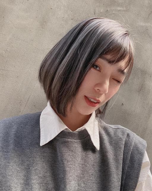 女生短髮、漂色、霧面質感