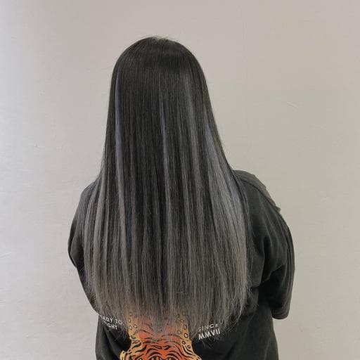長瀏海、漂色、女生長髮