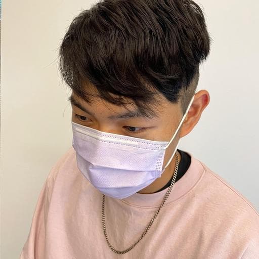 男生短髮、短瀏海、電棒造型