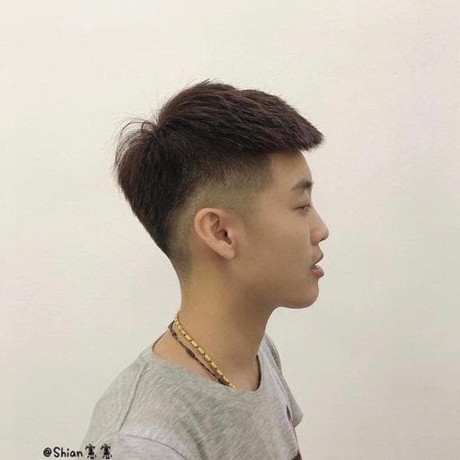 男生短髮、短瀏海、粗硬髮
