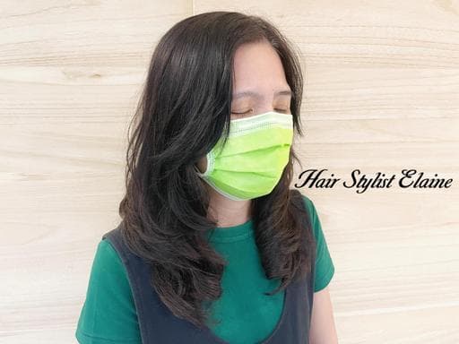 長瀏海、女生長髮、手撥卷