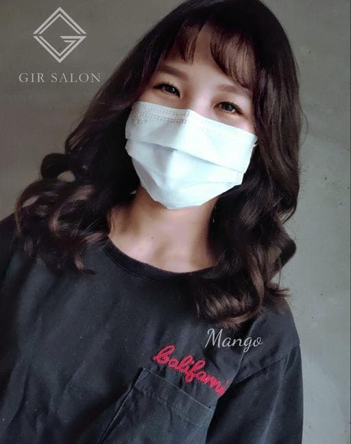 女生中長髮、質感溫塑、韓系捲度