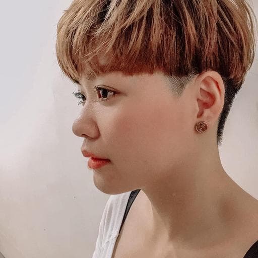 女生短髮、女生染髮、短瀏海