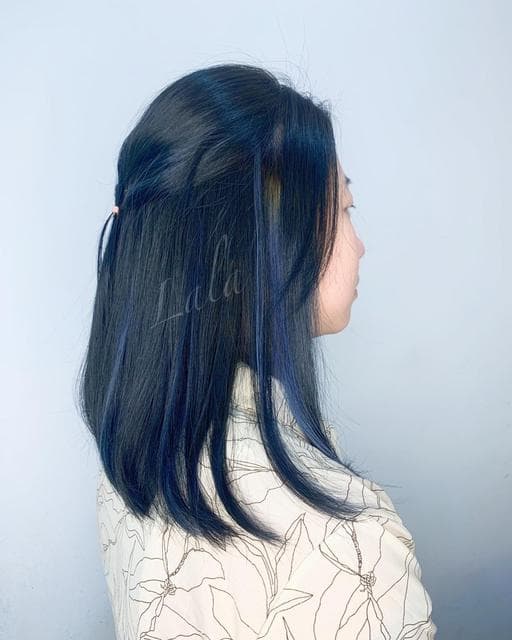 女生中長髮、長瀏海、設計染