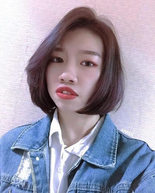 女生短髮、長瀏海、漂色
