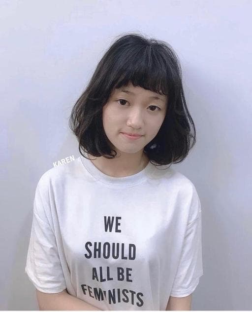 女生短髮、短瀏海、女生燙髮