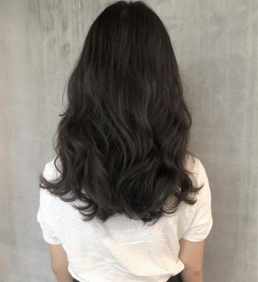 長瀏海、女生長髮、乾性