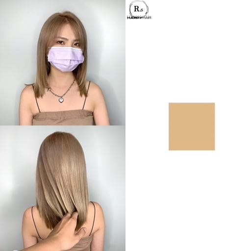 女生中長髮、長瀏海、設計染