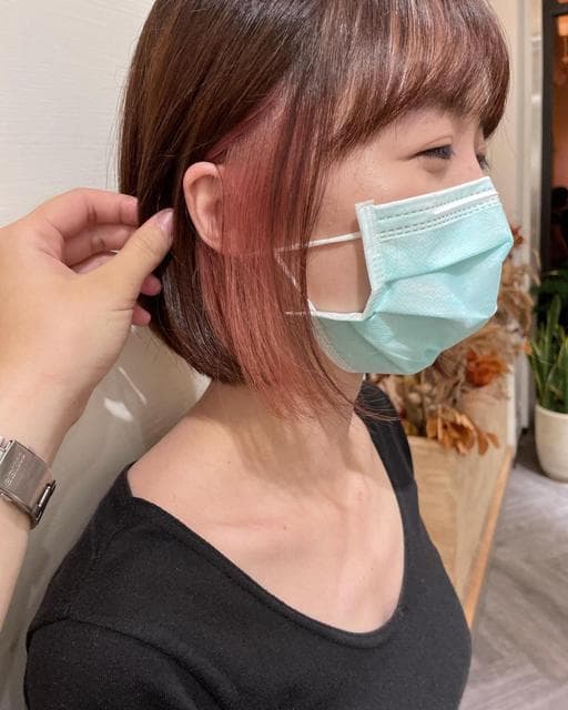 女生短髮、設計染、漂色