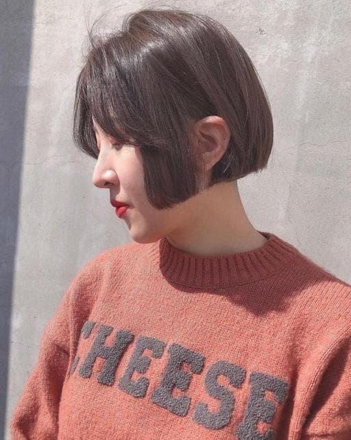 女生短髮、長瀏海、女生染髮